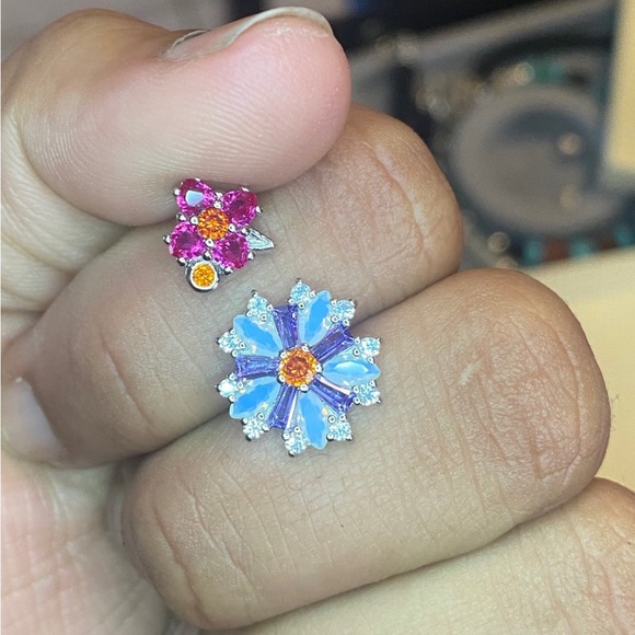 S925 unique designer multi-gems open end ring - Picture 5 of 12